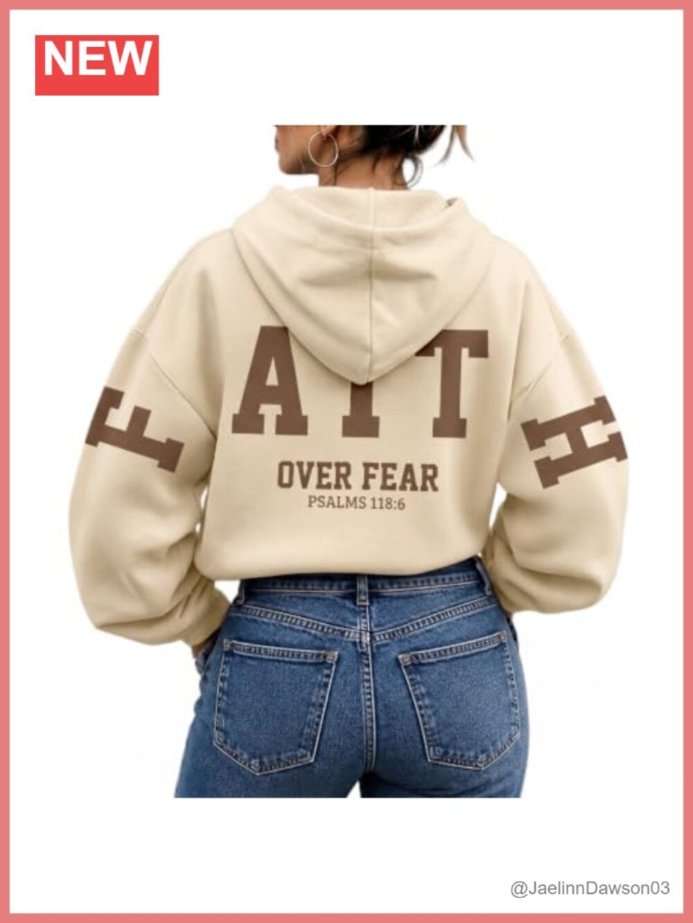 Christian Blessed Hoodie Women Faith Religious Graphic Pullover Sweatshirt
